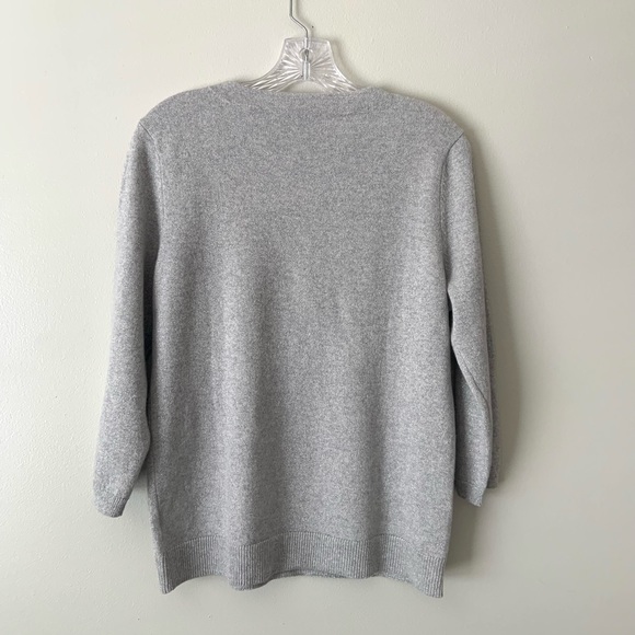 Talbots Cashmere Silver Sweater - Picture 2 of 7